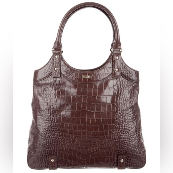 Kate Spade • Brown Crocodile Waddingford Large Purse - Picture 1 of 15